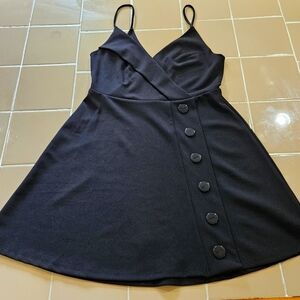 Silence + Noise black button side sleeveless mini dress. Size M.